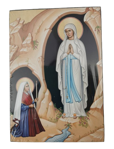 Icône plate 10,5*13,5cm- ND LOURDES