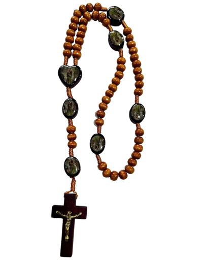 Chapelet Perles en Bois sur Corde - STE MARIE MADELEINE