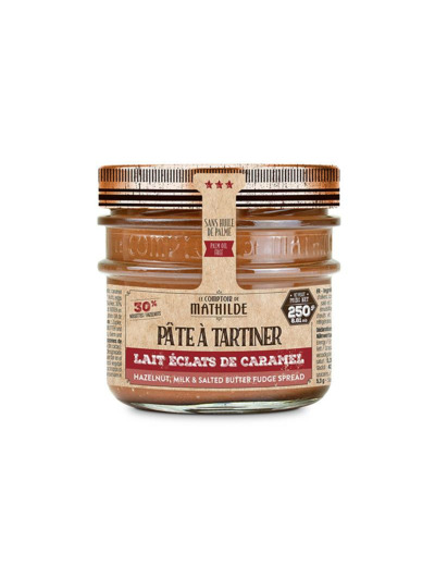 Pâte à tartiner Lait Noisette Eclats Caramel Beurre Salé 250G