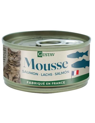 GUSTAV Mousse pour chat, au Saumon - 85g