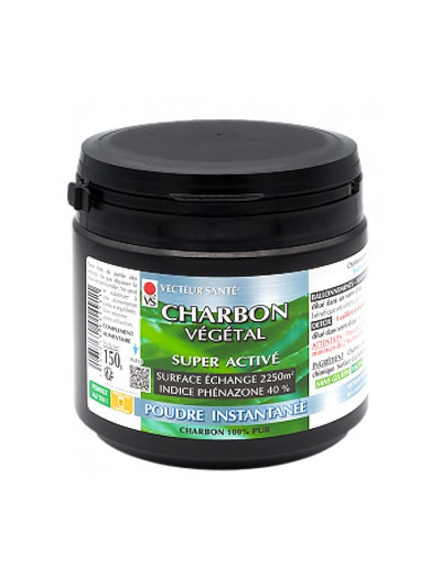 Charbon végétal super activé Poudre Instantanée 150g