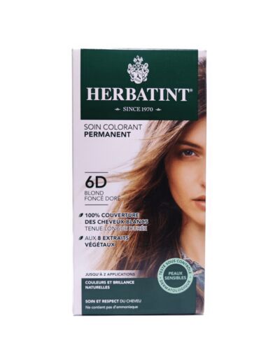 Soin Colorant Permanent 6D Blond Foncé Doré 150ml