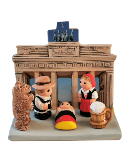 CRECHE en céramique BLOC 8x7cm- ALLEMAGNE