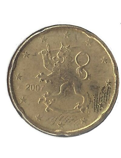 FINLANDE 2007 20 CENTIMES SUP