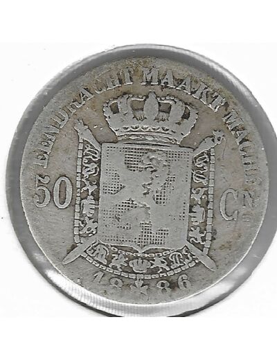 Belgique 50 CENTIMES 1886 FL TB