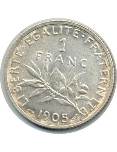 FRANCE 1 FRANC SEMEUSE 1905 SUP (G467)