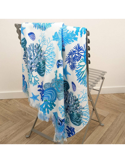 Fouta SEASHELL BLUE Garnier-Thiebaut