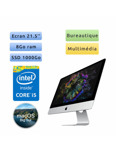 Apple iMac 21.5'' A1418 (EMC 2889) Core i5 - 8Go 1To SSD - iMac16,2 - Unité Centrale