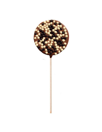 Sucette Chocolat Lait Perles Crispy - 50G