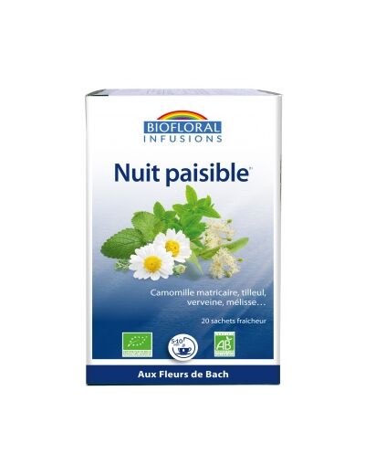 Infusions Nuit Paisible Bio 20 Sachets