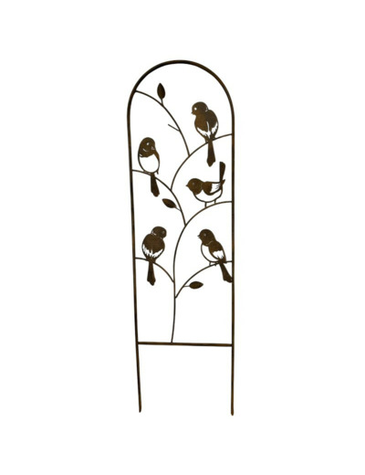 Treillage oiseaux fer marron 1x25x88cm