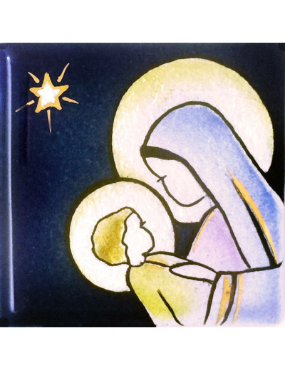 Vierge de la bonne étoile 6,2X6,2cm - EMAUX DU LIBAN