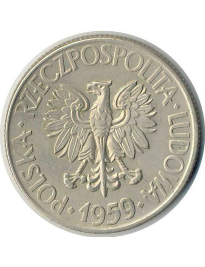 POLOGNE 10 ZLOTYCH 1959 TTB