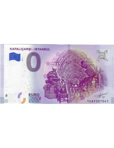 TURQUIE 2019-1 KAPALICARSI ISTANBUL BILLET SOUVENIR 0 EURO TOURISTIQUE NEUF