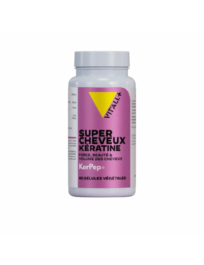 Super cheveux+kératine pure-500 mg-50 gélules-Vit'all+