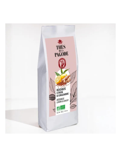 Rooibos Citron Gingembre Bio-100g-Thés de la Pagode
