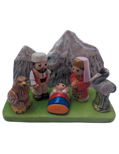 CRECHE en céramique BLOC 8x7cm- ARMÉNIE
