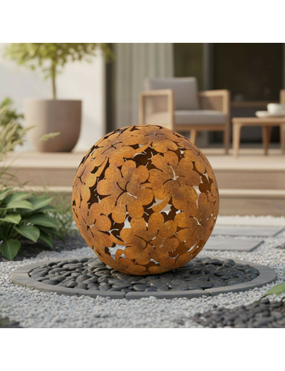 Boules décorative fer trèfle à quatre feuilles 71x71x71cm