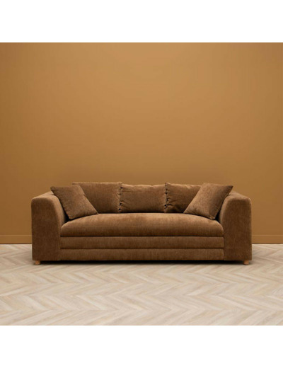 Canapé 3 places marron Castano 220x99x68cm