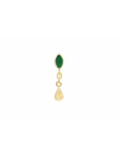 Boucle d'oreille Nala Onyx Vert