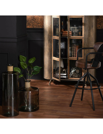 Vase safari verre marron Clair large 25x25x75cm