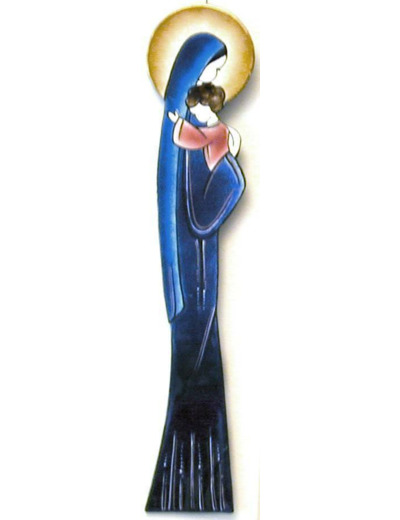 Notre Dame de la Route bleu 37cm - EMAUX DU LIBAN