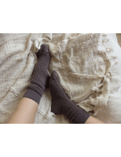 Chaussettes CHILL - 80% mohair / Taupe