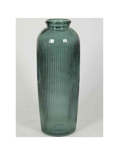 Vase Aheli émeraude verre recyclé 25x72cm