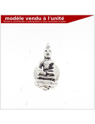 Puce d'oreille Bouddha en argent massif