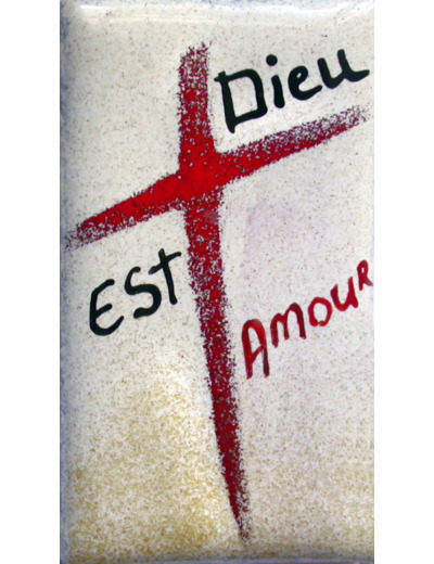 Dieu est Amour 7X4cm - EMAUX DU LIBAN