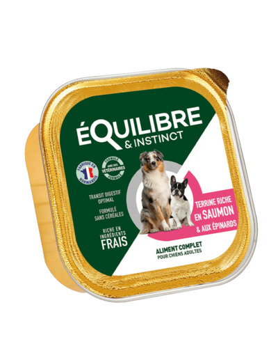 Équilibre & Instinct, Pâtée riche en saumon & aux épinards - 300g