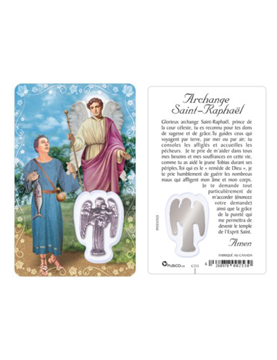 Carte-prière avec insertion ST RAPHAEL