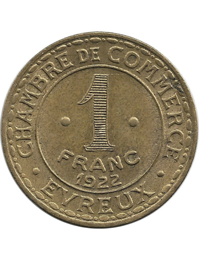 27 EURE - EVREUX 1 FRANC 1922 SUP-