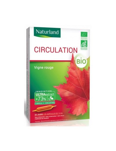 Vigne Rouge Bio Circulation 20 ampoules