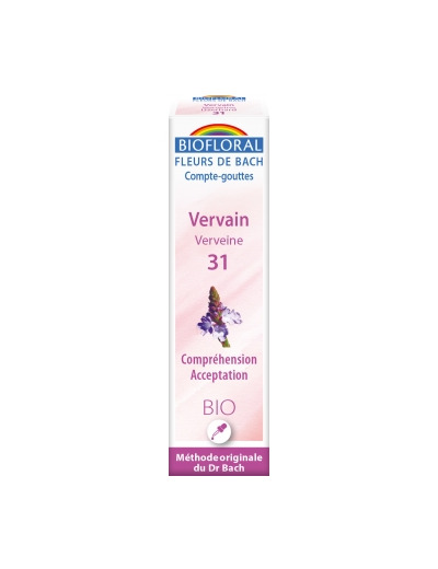 Fleur De Bach Elixir Vervain n°31 Verveine 20ml