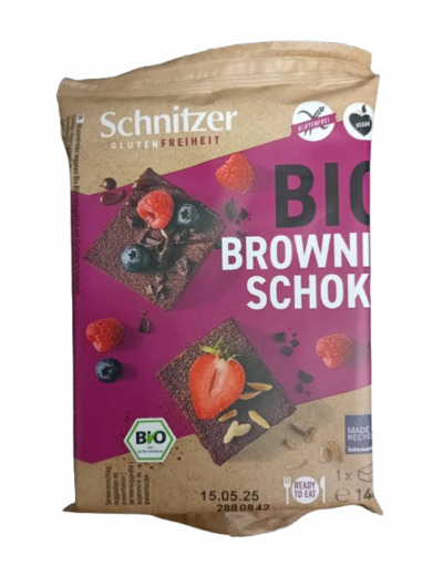 Brownie chocolat sans gluten Bio-140g-Schnitzer