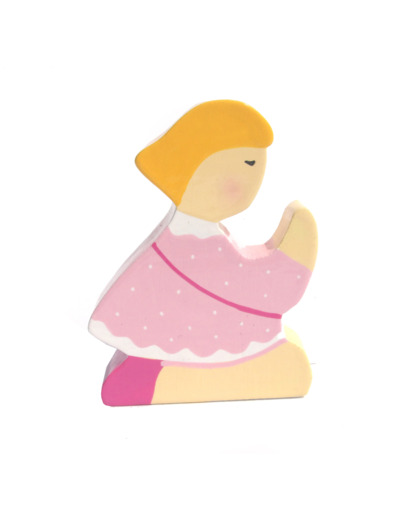 Socle fillette blonde 7,5x6cm