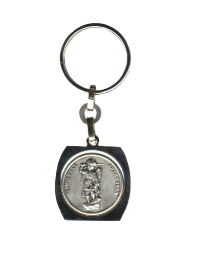 Porte-Clefs Tonneau en Métal Argenté - MICHEL