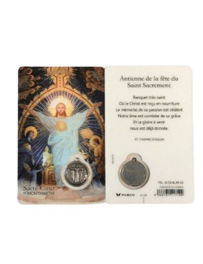Carte-prière -Montmartre - SACRE-COEUR - FRANCAIS