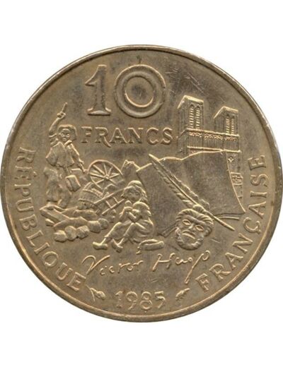 FRANCE 10 FRANCS VICTOR HUGO 1985 TRANCHE A TTB+