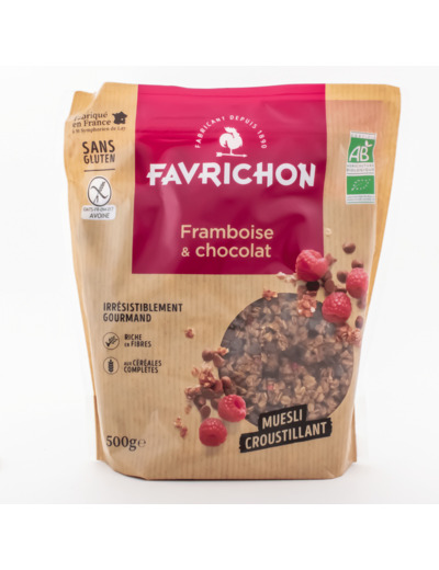 Céréales Müesli Framboise Chocolat Bio 500g