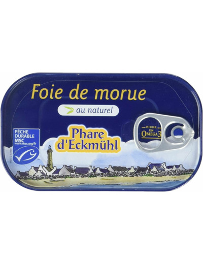 FOIE DE MORUE AU NATUREL 121G Phare d Eckmühl