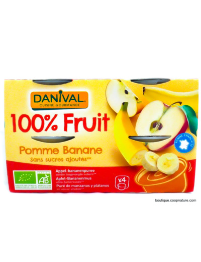 Compote Pomme Banane Bio 4x100g