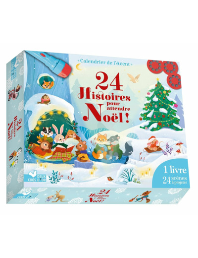 24 HISTOIRES POUR ATTENDRE NOEL - COFFRET LAMPE