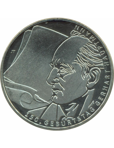 Allemagne 2012 J 10 EURO 150 ANS NAISSANCE DE GERHART HAUPTMANN BE