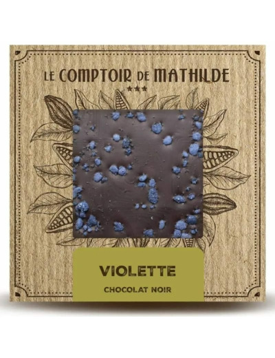 Tablette Violette - Chocolat noir - 80G