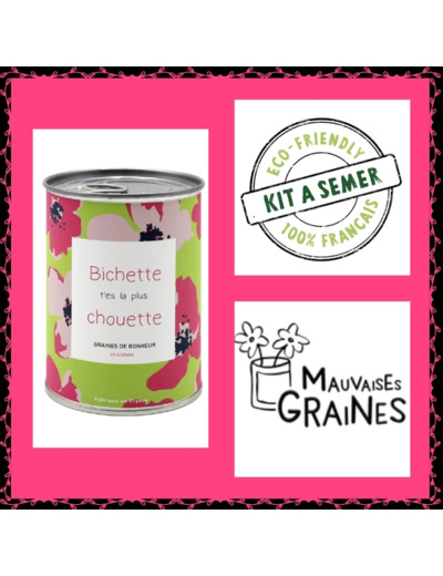 Kit à semer " Bichette t'es la plus chouette"