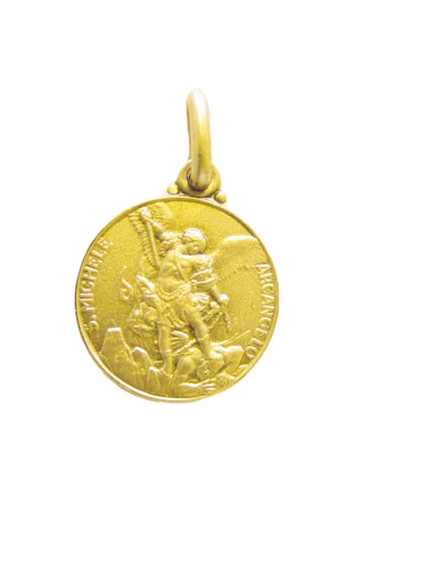 Médaille en Plaqué Or 14mm - ST MICHEL