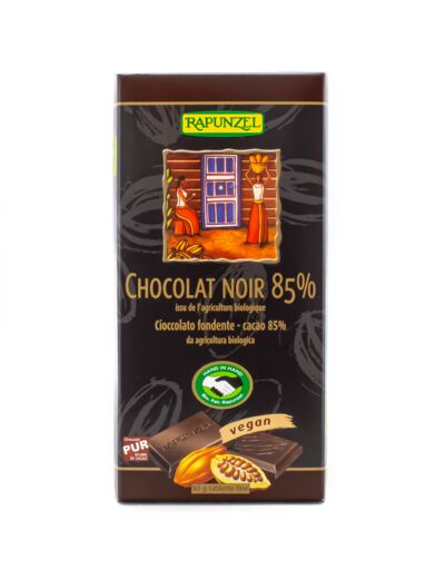 Chocolat Noir 85% Cacao de Bolivie Bio 80g