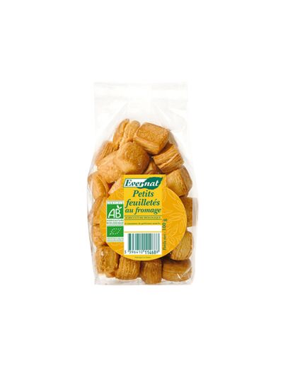 Petits feuilletés au fromage Bio-100g-Evernat